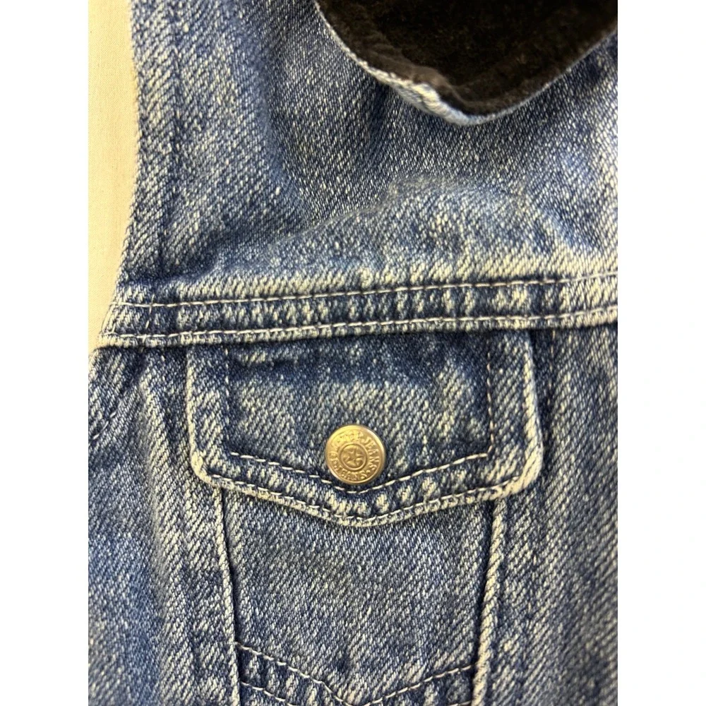 Vintage The Children's Place TCP Jeans Denim Vest 3T Full Zip Corduroy Collar